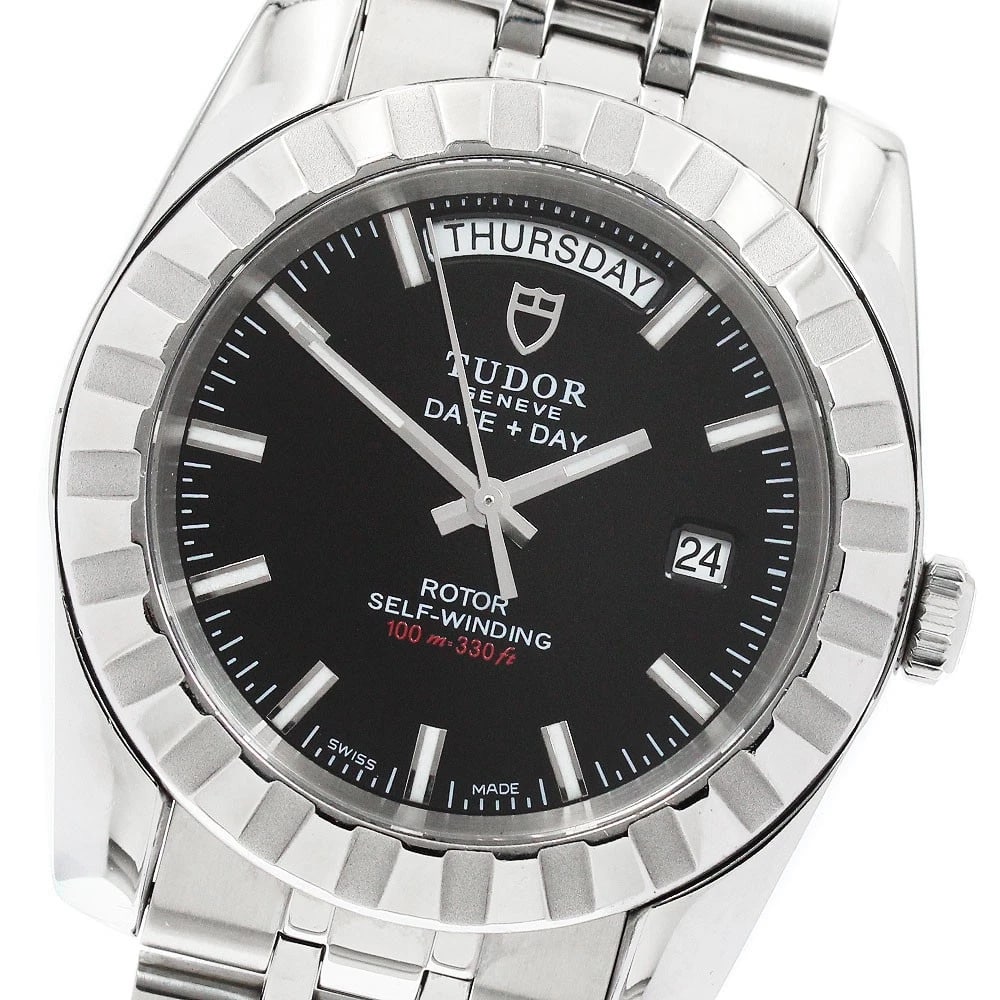 TUDOR CLASSIC DATE BLACK AUTOMATIC WATCH: TUDOR Classic Date black Automatic Watch Brand: TUDOR Type/Style: Wristwatch Material: Band Material Stainless Steel, Case Material Stainless Steel Color: Case Color Silver Band Color Silver Dial