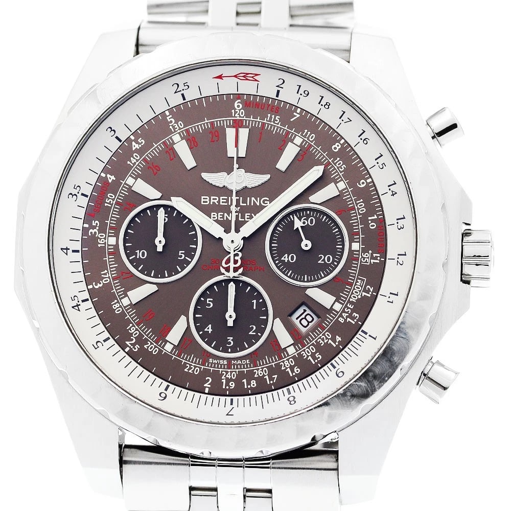 BREITLING BENTLEY CHRONOGRAPH DATE AUTOMATIC WATCH: BREITLING Bentley Chronograph Date Automatic Watch Brand: BREITLING Type/Style: Wristwatch Material: Band Material Stainless Steel, Case Material Stainless Steel Color: Case Color Silver Band Color