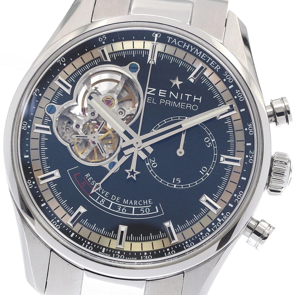 ZENITH EL PRIMERO CHRONOMASTER AUTOMATIC WATCH: ZENITH El Primero Chronomaster Automatic Watch Brand: ZENITH Type/Style: Wristwatch Material: Band Material Stainless Steel, Case Material Stainless Steel Color: Case Color Silver Band Color Silver