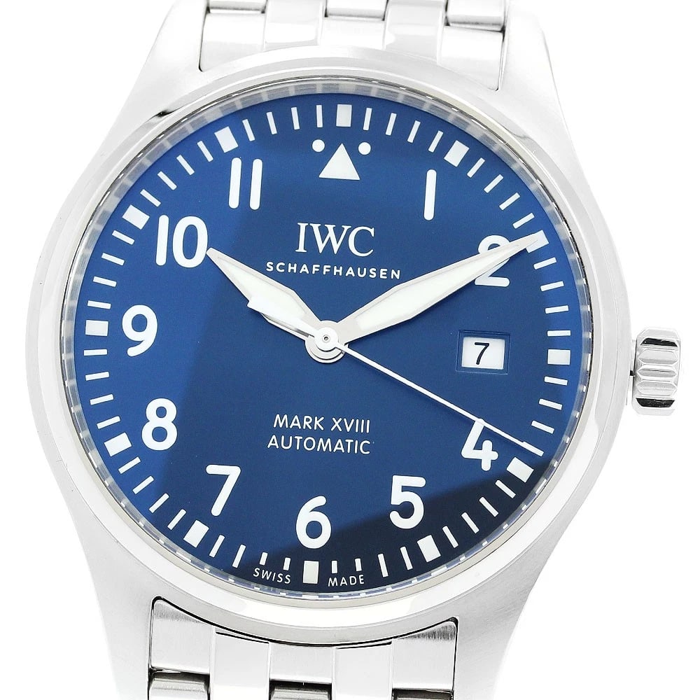 IWC SCHAFFHAUSEN PILOT WATCH AUTOMATIC WATCH: IWC SCHAFFHAUSEN Pilot watch Automatic Watch Brand: IWC SCHAFFHAUSEN Type/Style: Wristwatch Material: Band Material Stainless Steel, Case Material Stainless Steel Color: Case Color Silver Band Color