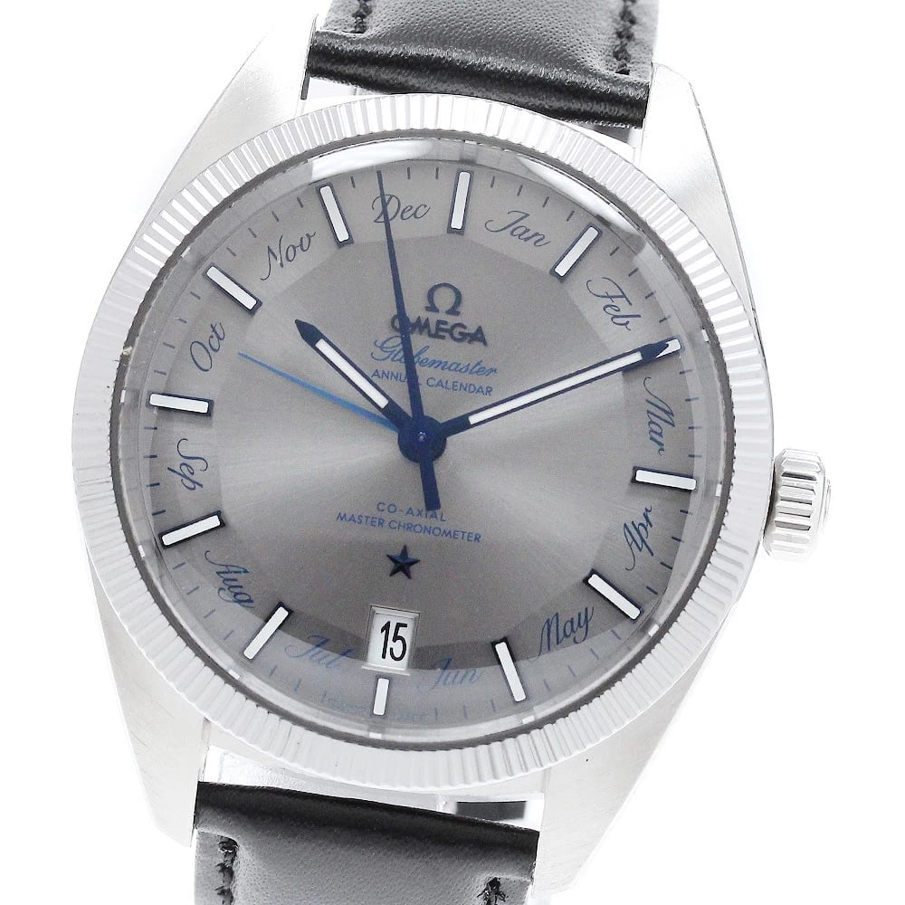 OMEGA CONSTELLATION AUTOMATIC WATCH: OMEGA Constellation Automatic Watch Brand: OMEGA Type/Style: Wristwatch Material: Band Material leather, Case Material Stainless Steel Color: Case Color Silver Band Color black Dial Color gray Size: