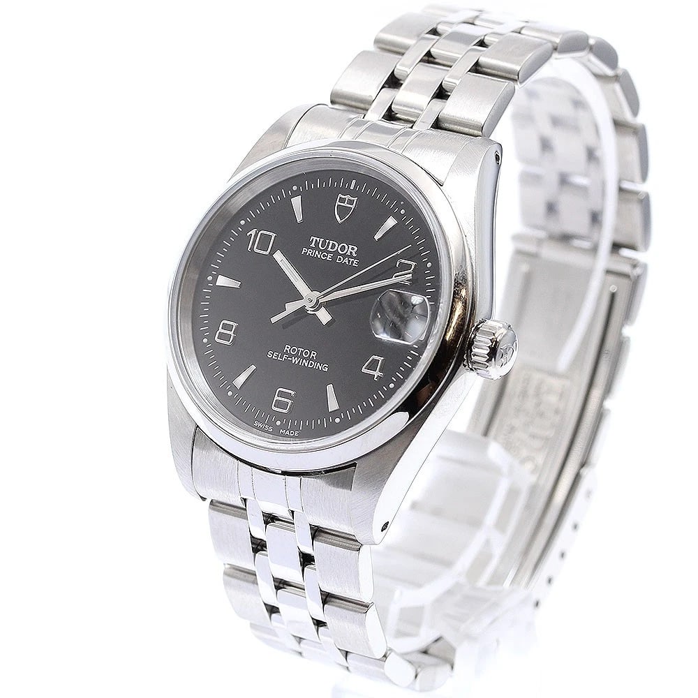 TUDOR PRINCE DATE BLACK AUTOMATIC WATCH - 2