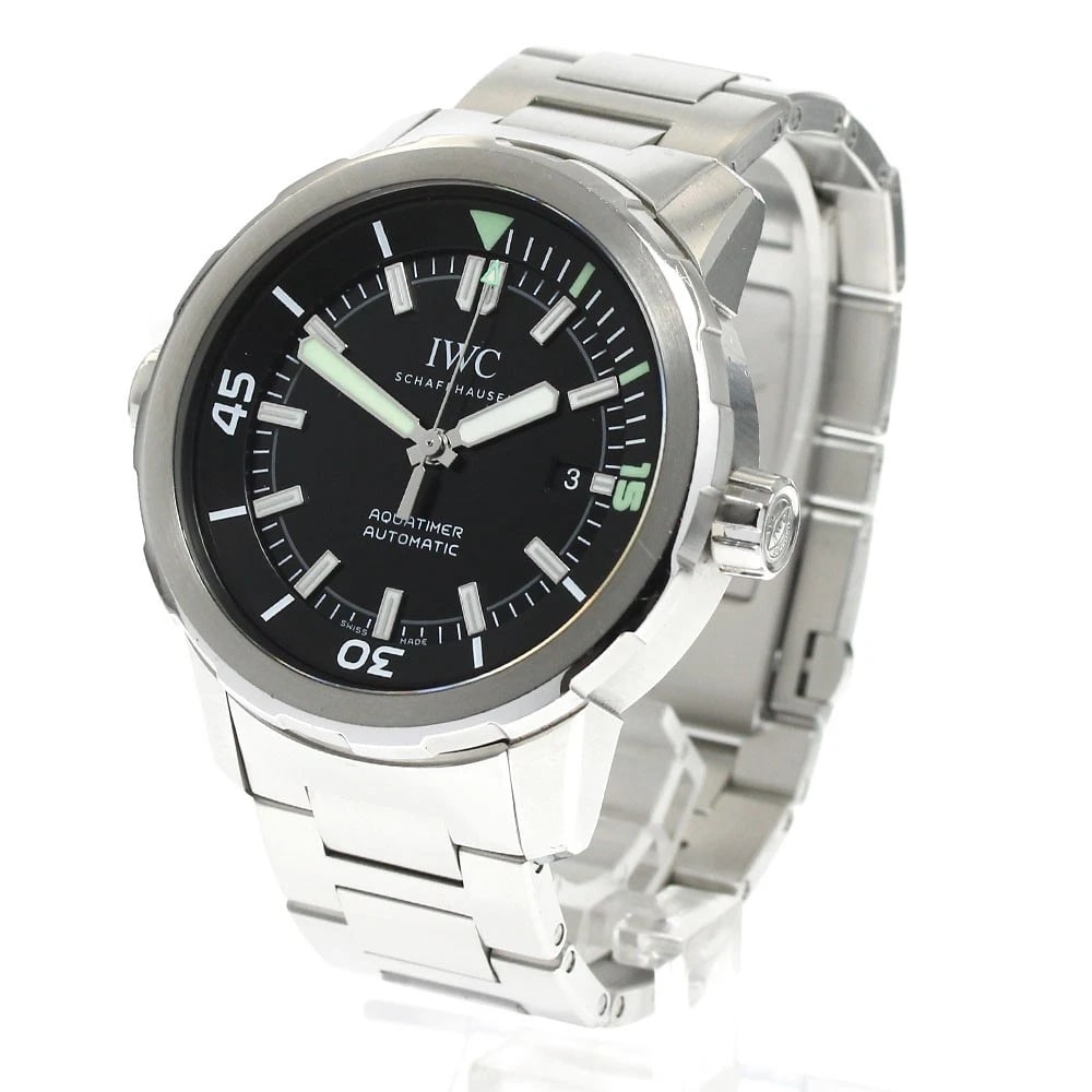 IWC SCHAFFHAUSEN AQUA TIMER DATE AUTOMATIC WATCH: IWC SCHAFFHAUSEN Aqua timer Date Automatic Watch Brand: IWC SCHAFFHAUSEN Type/Style: Wristwatch Material: Band Material Stainless Steel, Case Material Stainless Steel Color: Case Color Silver Band