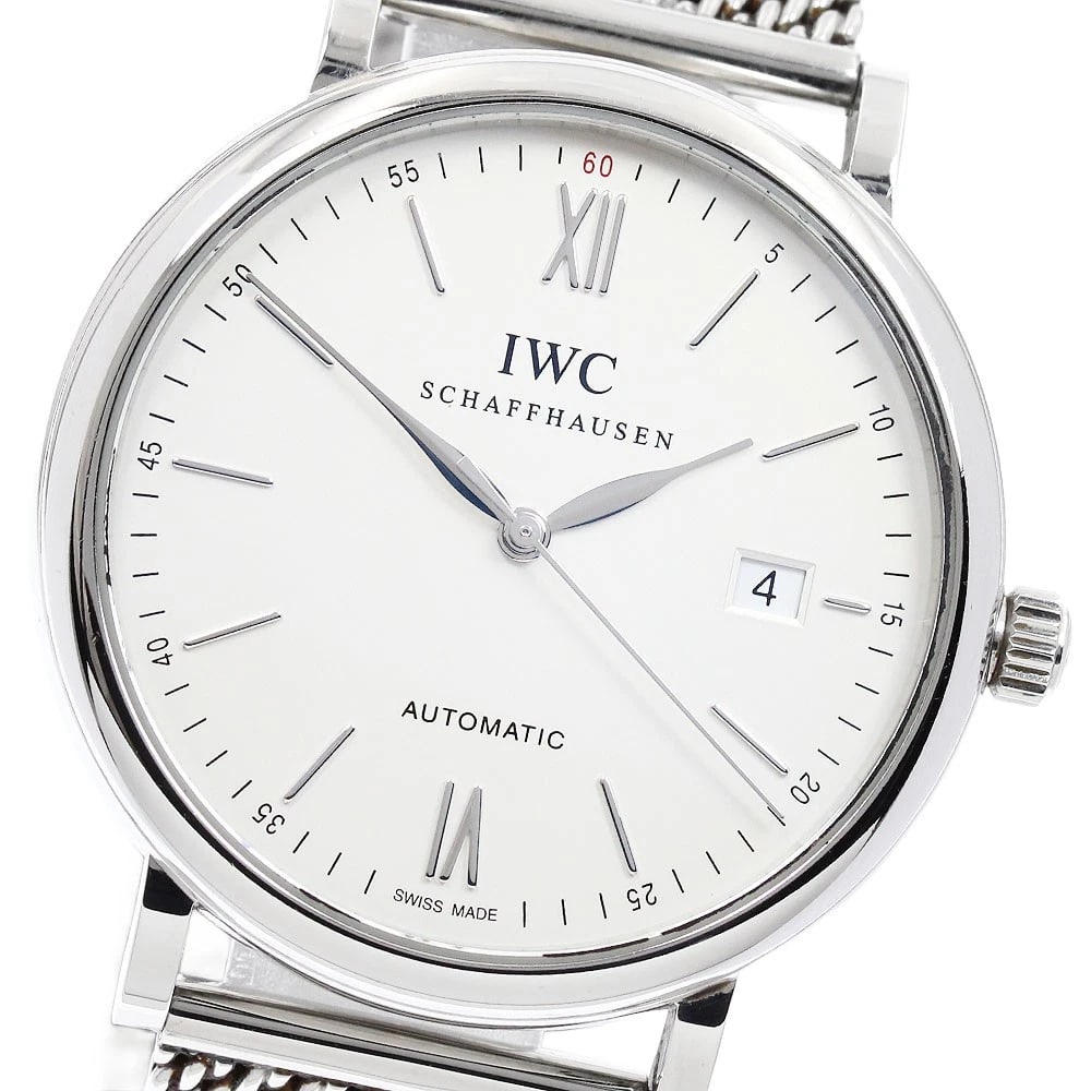 IWC SCHAFFHAUSEN PORTOFINO DATE SILVER AUTOMATIC WATCH: IWC SCHAFFHAUSEN Portofino Date Silver Automatic Watch Brand: IWC SCHAFFHAUSEN Type/Style: Wristwatch Material: Band Material Stainless Steel, Case Material Stainless Steel Color: Case Color Silver