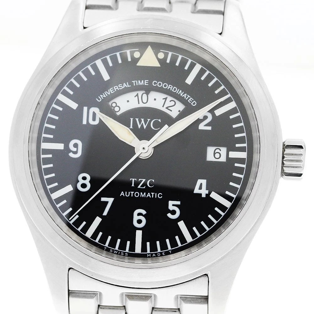 IWC SCHAFFHAUSEN PILOT WATCH AUTOMATIC WATCH: IWC SCHAFFHAUSEN Pilot Watch Automatic Watch Brand: IWC SCHAFFHAUSEN Type/Style: Wristwatch Material: Band Material Stainless Steel, Case Material Stainless Steel Color: Dial Color black Band Color