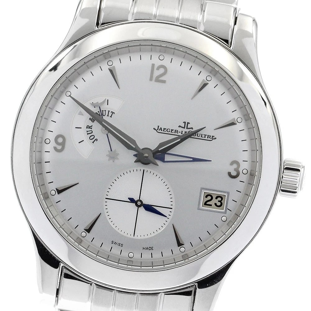 JAEGER-LECOULTRE AUTOMATIC WATCH: JAEGER-LECOULTRE Automatic Watch Brand: JAEGER-LECOULTRE Type/Style: Wristwatch Material: Band Material Stainless Steel, Case Material Stainless Steel Color: Dial Color Silver Size: Case size About