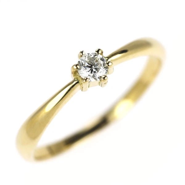 K18YG DIAMOND RING: K18YG diamond ring Brand: None Type/Style: Ring Material: K18YG, Main Stone Natural Color: YG Size: 4.5 US Accessories: None Accessories Notice: When purchasing pre-owned goods, please refer to the