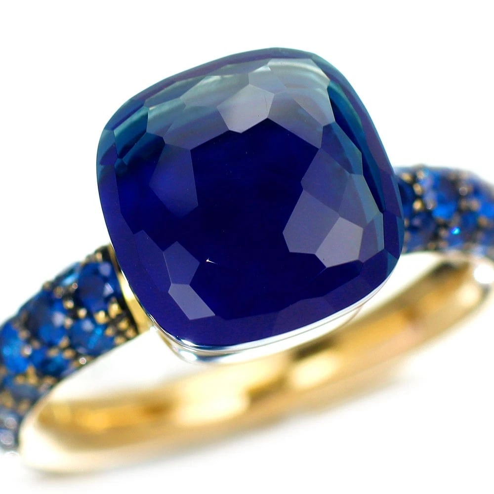 POMELATO K18WG/PG LONDON BLUE TOPAZ RING: Pomelato K18WG/PG London Blue Topaz Ring Brand: None Type/Style: Ring Material: K18WG/PG, Main Stone Blue Topaz Color: WG/PG Size: 6.25 - 6.5 US Accessories: None Accessories Notice: When purchasing
