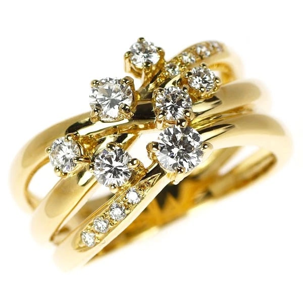TASAKI PEARL K18YG DIAMOND RING: Tasaki Pearl K18YG Diamond Ring Brand: Tasaki Pearl Type/Style: Ring Material: K18YG, Main Stone Natural Color: YG Size: 5.5 - 5.75 US Accessories: None Accessories Notice: When purchasing pre-owned