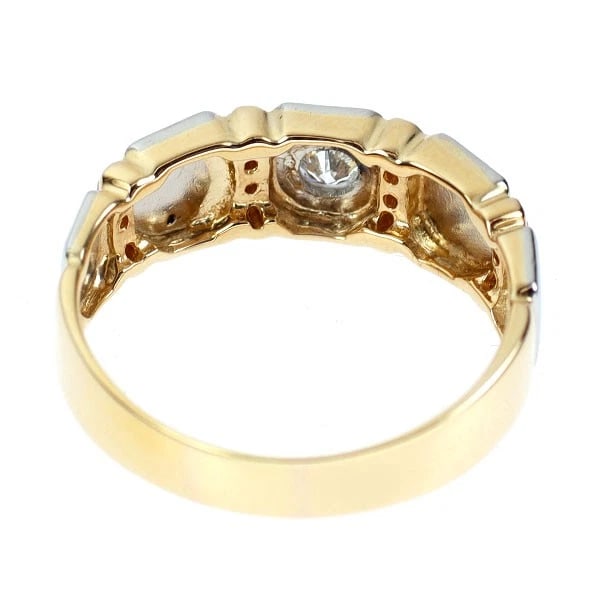 K18YG/PT900 DIAMOND RING - 2