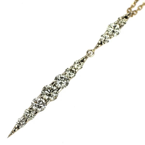 KASHIKEY K18BG BROWN DIAMOND PENDANT NECKLACE: Kashikey K18BG Brown Diamond Pendant Necklace Brand: Kashikey Type/Style: pendant necklace Material: K18BG, Main Stone Natural Color: Brown Diamond Size: Chain Length 45cm Accessories: None