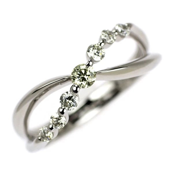 PT900 DIAMOND RING: Pt900 diamond ring Brand: None Type/Style: Ring Material: Pt900, Main Stone Natural Color: None Size: 5.5 - 5.75 US Accessories: None Accessories Notice: When purchasing pre-owned goods, please refer