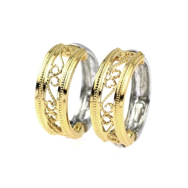 PT900/ K18YG DESIGN EARRINGS: Pt900/ K18YG design earrings Brand: None Type/Style: earring Material: Pt900/K18YG, Color: None Size: Length/Width/Diameter 12.6 Accessories: None Accessories Notice: When purchasing pre-owned goods,