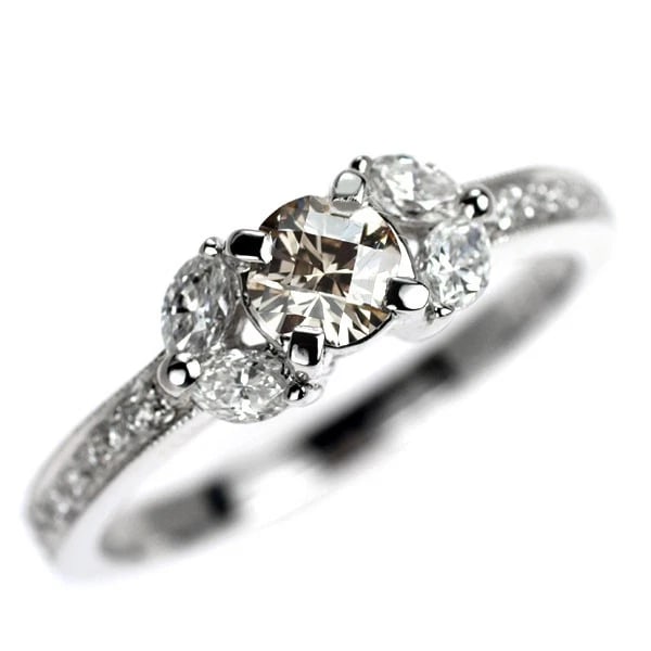 K18WG CROSS FOUR CUT DIAMOND RING: K18WG cross four cut diamond ring Brand: None Type/Style: Ring Material: K18WG, Main Stone Natural Color: WG Size: 5.5 - 5.75 US Accessories: None Accessories Notice: When purchasing pre-owned goods,