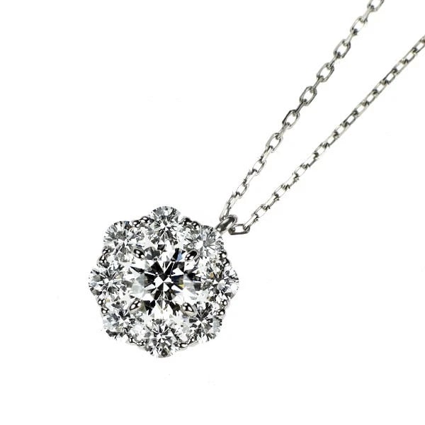 PT950 DIAMOND PENDANT NECKLACE: Pt950 diamond pendant necklace Brand: None Type/Style: pendant necklace Material: Pt950, Main Stone Natural Color: None Size: Chain Length: 45cm Accessories: None Accessories Notice: When purchasing