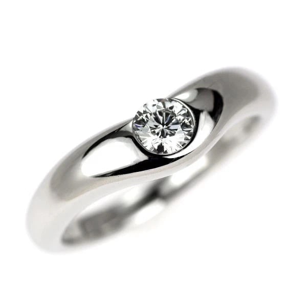TIFFANY PT950 DIAMOND RING CURVED BAND: Tiffany Pt950 diamond ring Curved Band Brand: Tiffany Type/Style: Ring Material: Pt950, Main Stone Natural Color: None Size: 4 US Accessories: None Accessories Notice: When purchasing pre-owned