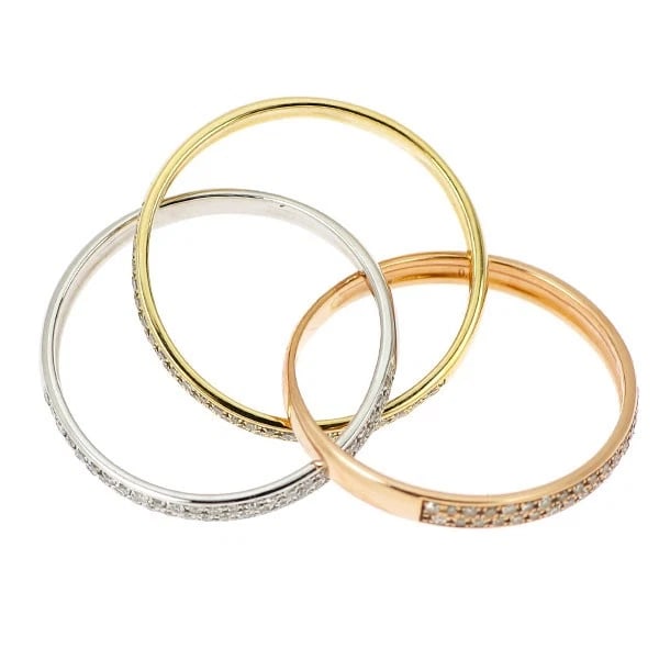 K18YG/WG/PG DIAMOND RING - 3