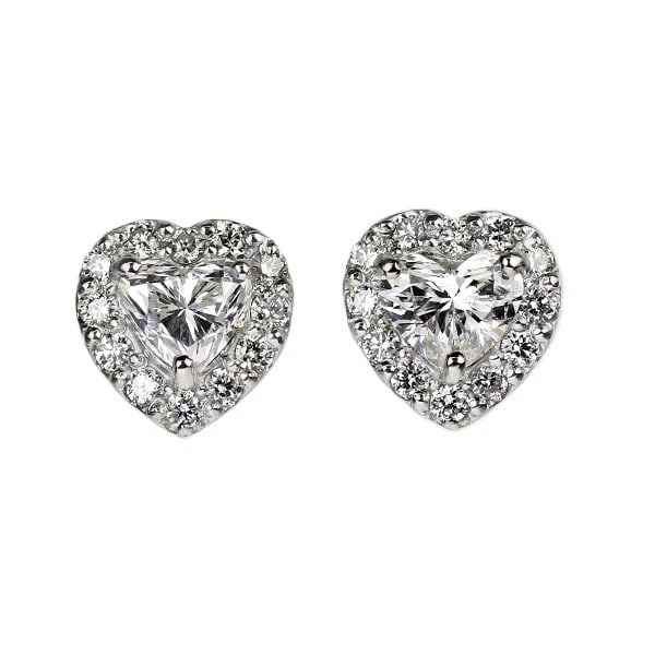 PT950/ PT900 HEART SHAPE DIAMOND EARRINGS: Pt950/ Pt900 Heart Shape Diamond Earrings Brand: None Type/Style: piercing Material: Pt950/Pt900, Main Stone Natural Color: Pt Size: Length/Width/Diameter 7.4 Accessories: None Accessories Notice: