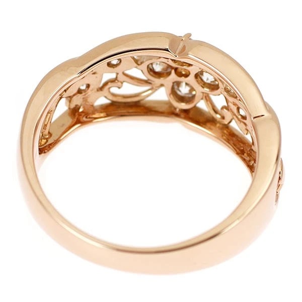 K18PG FLOWER DIAMOND RING - 2
