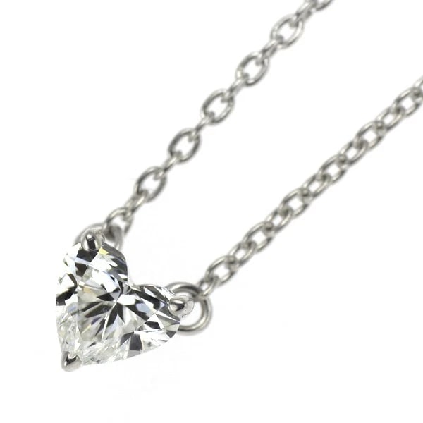K18WG HEART SHAPE DIAMOND PENDANT NECKLACE: K18WG Heart Shape Diamond Pendant Necklace Brand: None Type/Style: pendant necklace Material: K18WG, Main Stone Natural Color: WG Size: Chain Length: 43cm Accessories: None Accessories Notice: When