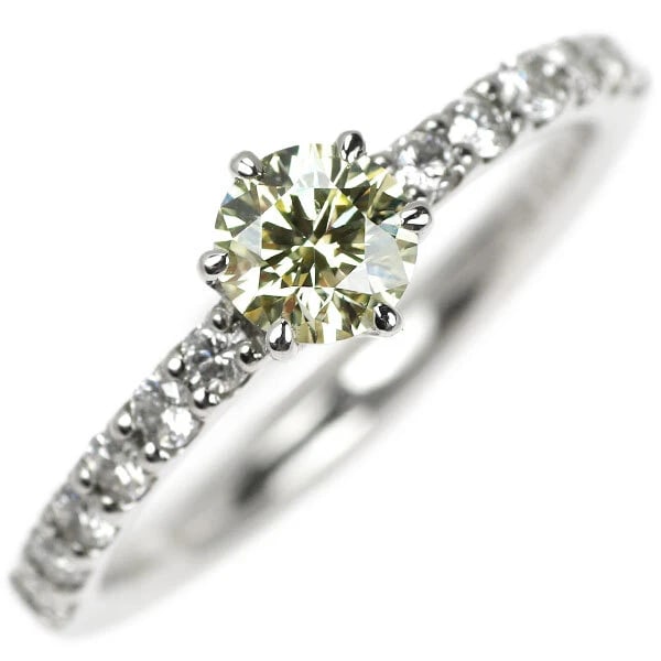 PT900 DIAMOND RING: Pt900 Diamond Ring Brand: None Type/Style: Ring Material: Pt900, Main Stone Natural Color: None Size: 5.25 US Accessories: None Accessories Notice: When purchasing pre-owned goods, please refer to