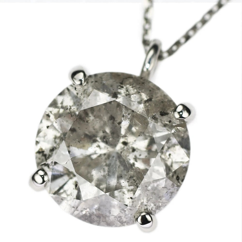 PT950/ PT850 DIAMOND PENDANT NECKLACE: Pt950/ Pt850 Diamond Pendant Necklace Brand: None Type/Style: pendant necklace Material: Pt950/ Pt850, Main Stone Natural Color: Pt Size: Chain Length 40cm Accessories: None Accessories Notice: When