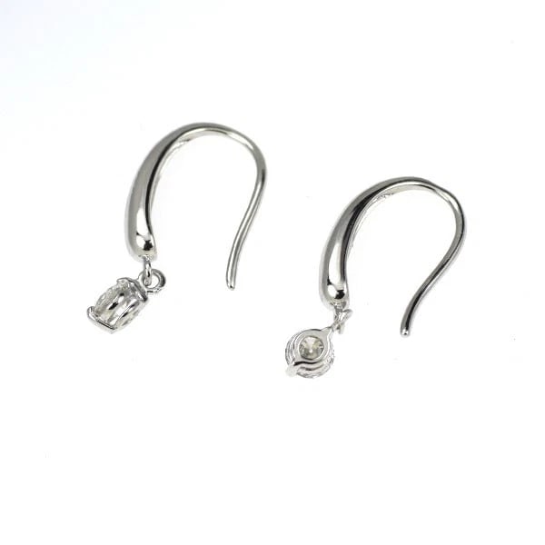 K18WG DIAMOND EARRING - 2