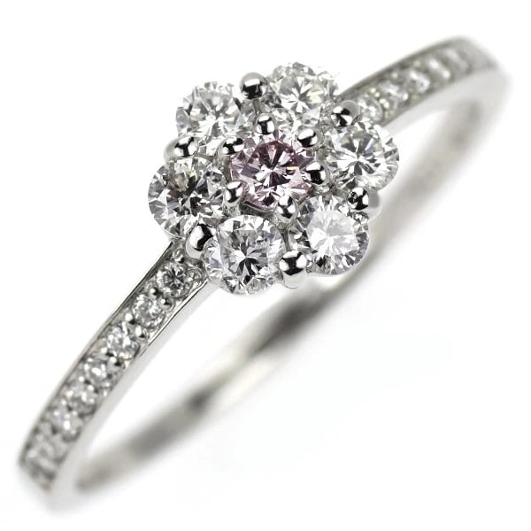PT900 NATURAL PINK DIAMOND RING: Pt900 Natural Pink Diamond Ring Brand: None Type/Style: Ring Material: Pt900, Main Stone Natural Color: Pt Size: 6 US Accessories: None Accessories Notice: When purchasing pre-owned goods, please