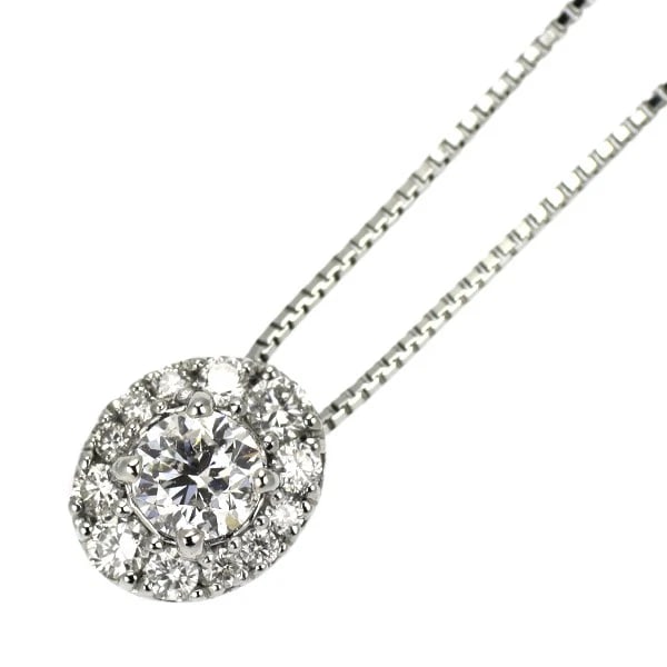 PT900/ PT850 DIAMOND PENDANT NECKLACE: Pt900/ Pt850 Diamond Pendant Necklace Brand: None Type/Style: pendant necklace Material: Pt900/ Pt850, Main Stone Natural Color: None Size: Chain Length 45cm Accessories: None Accessories Notice: