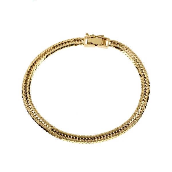 K18YG BRACELET KIHEI TRIPLE: K18YG bracelet Kihei triple Brand: None Type/Style: bracelets Material: K18YG, Color: YG Size: Length/Width/Diameter 4.3 Accessories: None Accessories Notice: When purchasing pre-owned goods, please