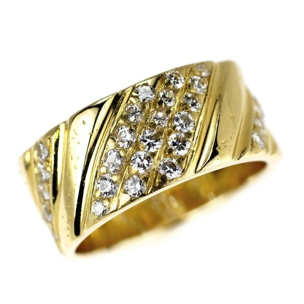 VAN CLEEF & ARPELS K18YG DIAMOND RING: Van Cleef & Arpels K18YG diamond ring Brand: Van Cleef & Arpels Type/Style: Ring Material: K18YG, Main Stone Natural Color: YG Size: 4.75 - 5 US Accessories: None Accessories Notice: When purchasing