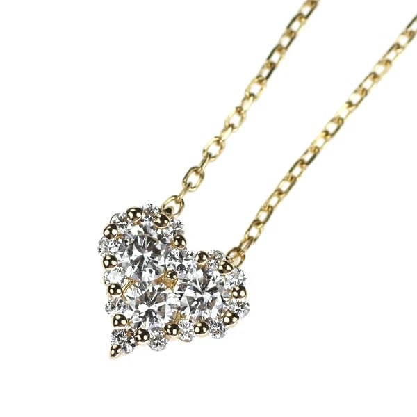 VENDOME AOYAMA K18YG DIAMOND PENDANT NECKLACE: Vendome Aoyama K18YG diamond pendant necklace Brand: Vendome Aoyama Type/Style: pendant necklace Material: K18YG, Main Stone Natural Color: YG Size: Chain Length: 40.5cm Accessories: None Accessories