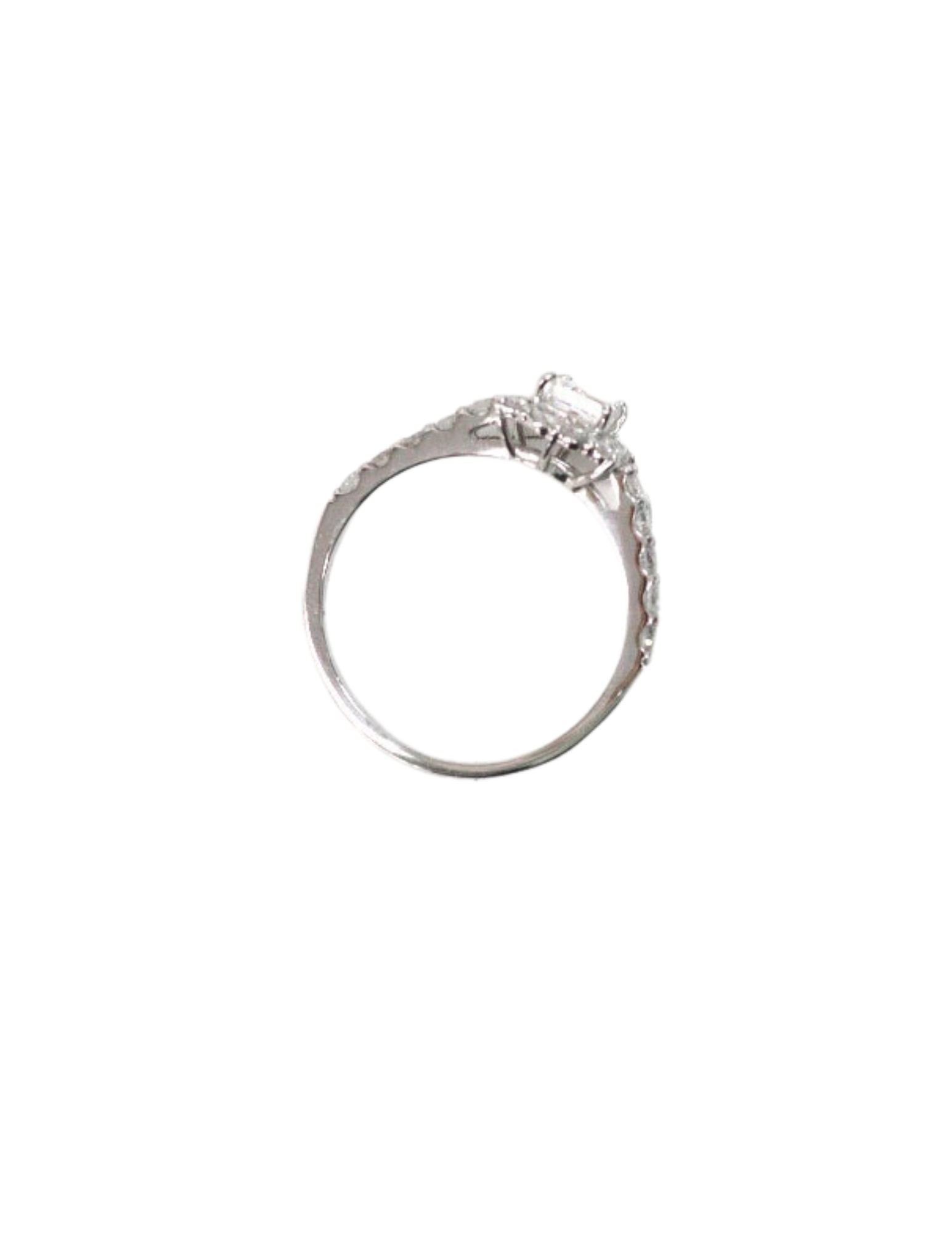 PT950 BUCKET DIAMOND RING - 2