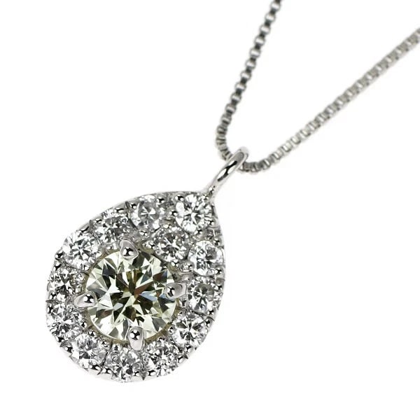 PT900/ PT850 DIAMOND PENDANT NECKLACE: Pt900/ Pt850 Diamond Pendant Necklace Brand: None Type/Style: pendant necklace Material: Pt900/ Pt850, Main Stone Natural Color: None Size: Chain Length 42 cm Accessories: None Accessories Notice: