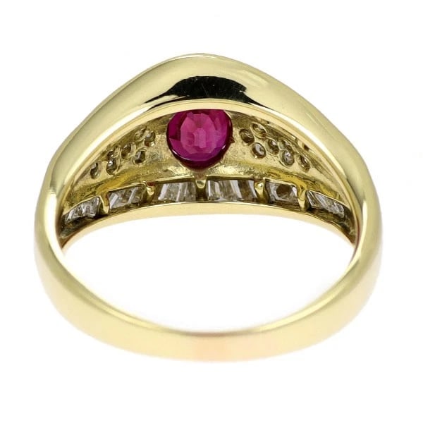 K18YG RUBY DIAMOND RING - 2