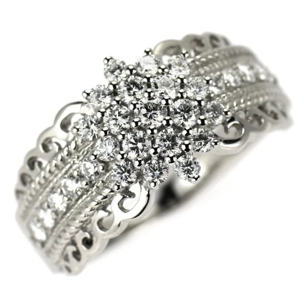 PT950 DIAMOND RING: Pt950 diamond ring Brand: None Type/Style: Ring Material: Pt900, Main Stone Natural Color: None Size: 5.25 US Accessories: None Accessories Notice: When purchasing pre-owned goods, please refer to