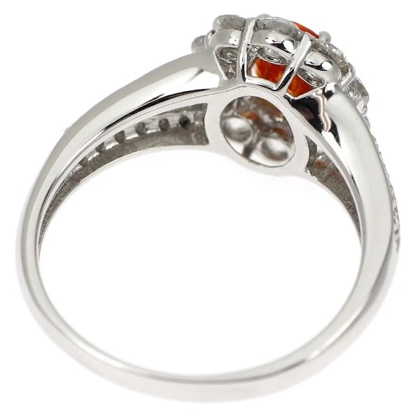 PT900 SPESSARTITE GARNET DIAMOND RING - 3