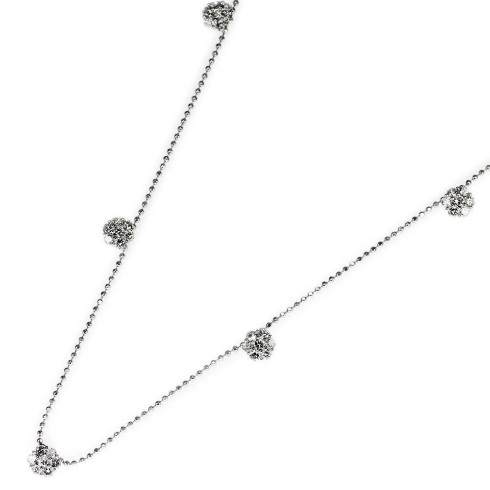 ABHERI PT850 DIAMOND NECKLACE: Abheri Pt850 Diamond Necklace Brand: None Type/Style: necklaces Material: Pt850, Main Stone Natural Color: Pt Size: Chain Length 43.5cm Accessories: None Accessories Notice: When purchasing pre-owned