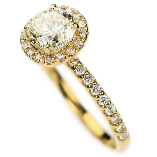 K18YG LDH DIAMOND RING - 2
