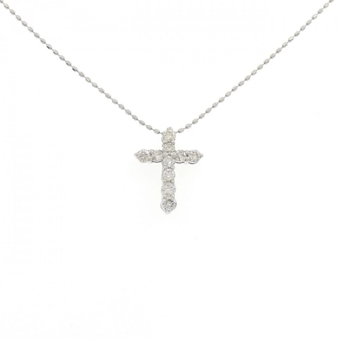 PT900/PT850 CROSS DIAMOND NECKLACE: PT900/PT850 Cross Diamond Necklace Brand: Unbranded Type/Style: Diamond Necklace Material: Platinum900/Platinum850, Main Stone Natural Color: Size: Length: 40cm Accessories: None Accessories Notice: