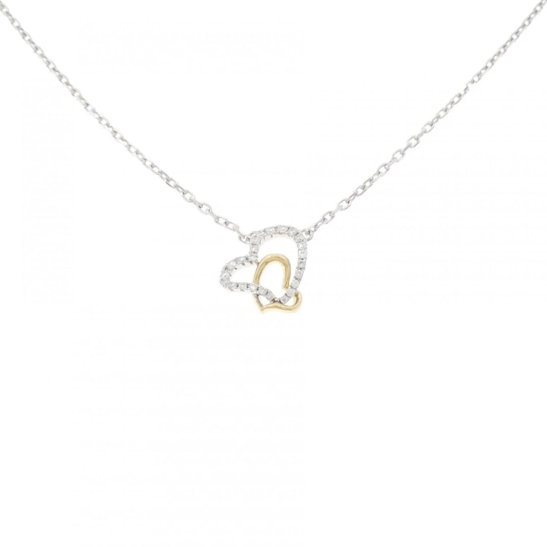750WG/750YG HEART DIAMOND NECKLACE: 750WG/750YG Heart Diamond Necklace Brand: Unbranded Type/Style: Diamond Necklace Material: 750 white gold/750 yellow gold, Main Stone Natural Color: WG, YG Size: Length: 41cm Accessories: None