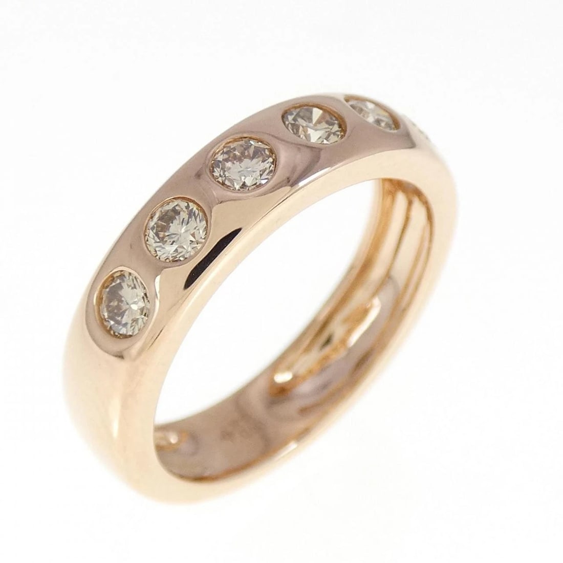 K18PG DIAMOND RING: K18PG Diamond Ring Brand: Unbranded Type/Style: Diamond ring Material: K18 Pink Gold, Main Stone Natural Color: PG Size: US5.5 Accessories: None Accessories Notice: When purchasing pre-owned goods,