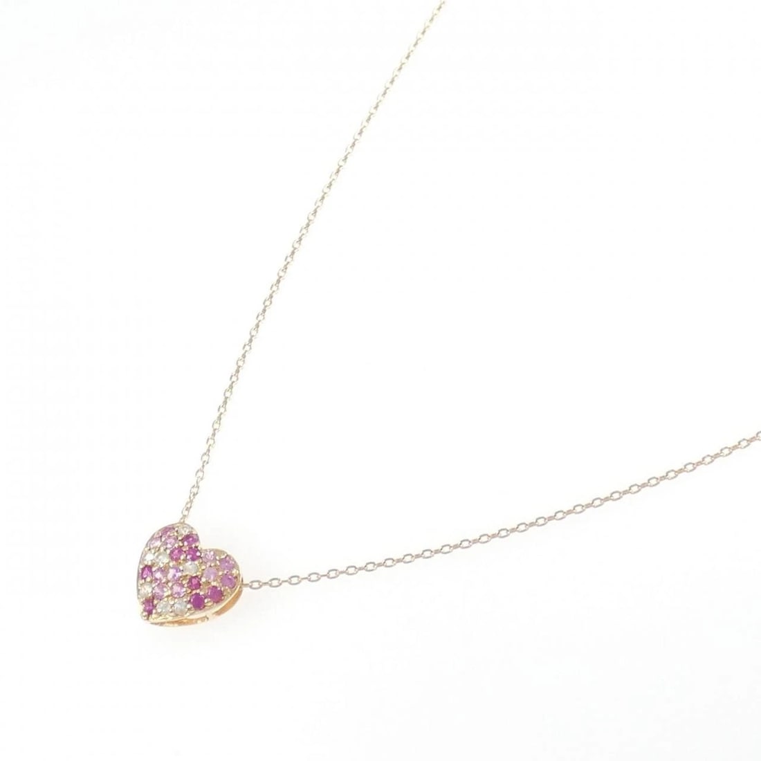 K18PG HEART RUBY NECKLACE - 2