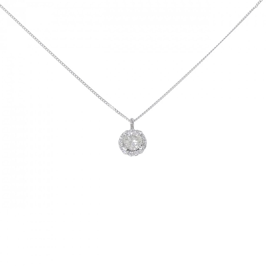 PT900/PT850 DIAMOND NECKLACE: PT900/PT850 Diamond Necklace Brand: Unbranded Type/Style: Diamond Necklace Material: Platinum900/Platinum850, Main Stone Natural Color: PT Size: Length: 41cm Accessories: None Accessories Notice: