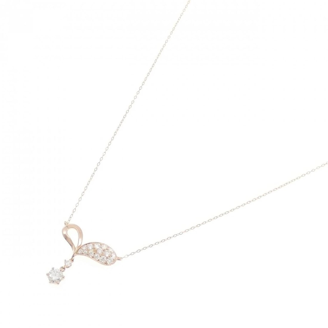 750PG/K18PG DIAMOND NECKLACE - 2