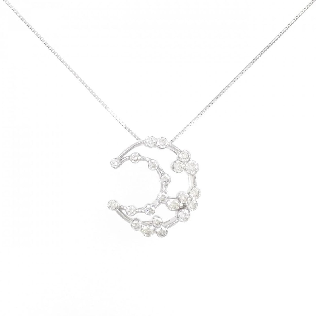 K18WG DIAMOND NECKLACE: K18WG Diamond Necklace Brand: Unbranded Type/Style: Diamond Necklace Material: K18 white gold, Main Stone Natural Color: WG Size: Length: 45cm Accessories: None Accessories Notice: When purchasing