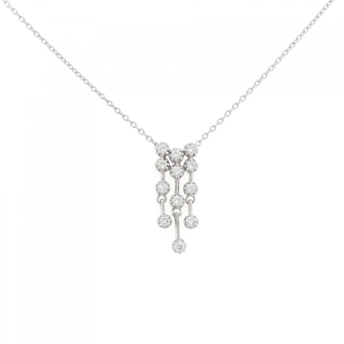STAR JEWELRY DIAMOND NECKLACE: Star Jewelry Diamond Necklace Brand: STAR JEWELRY Type/Style: Star Jewelry Necklace Material: K18 white gold, Main Stone Natural Color: WG Size: Length: 38-42cm Accessories: None Accessories Notice: