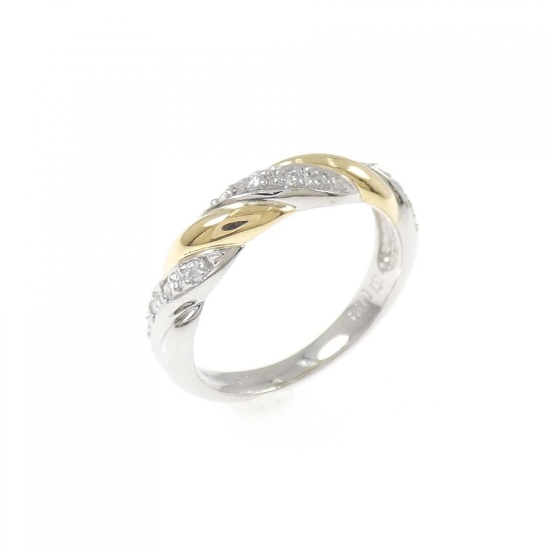 PT900/K18YG DIAMOND PINKY RING: PT900/K18YG Diamond Pinky Ring Brand: Unbranded Type/Style: Diamond Ring Material: Platinum 900 / K18 yellow gold, Main Stone Natural Color: PT, YG Size: US2 1/4 Accessories: None Accessor