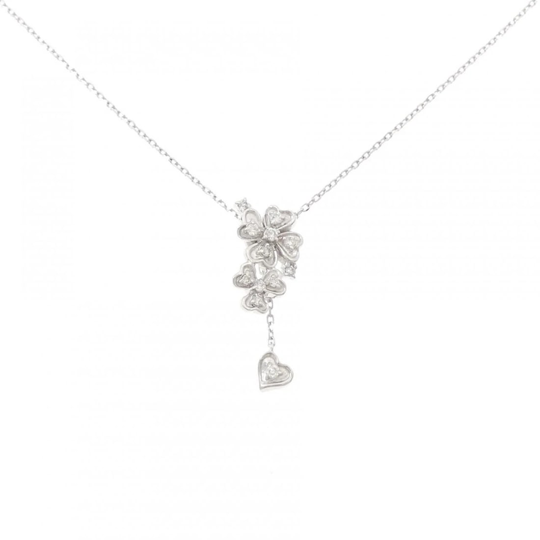 DIAMOND NECKLACE: Diamond Necklace Brand: VANDOME Type/Style: Vendome Necklace Material: K18 white gold, Main Stone Natural Color: WG Size: Length: 42cm Accessories: None Accessories Notice: When purchasing pre-owned