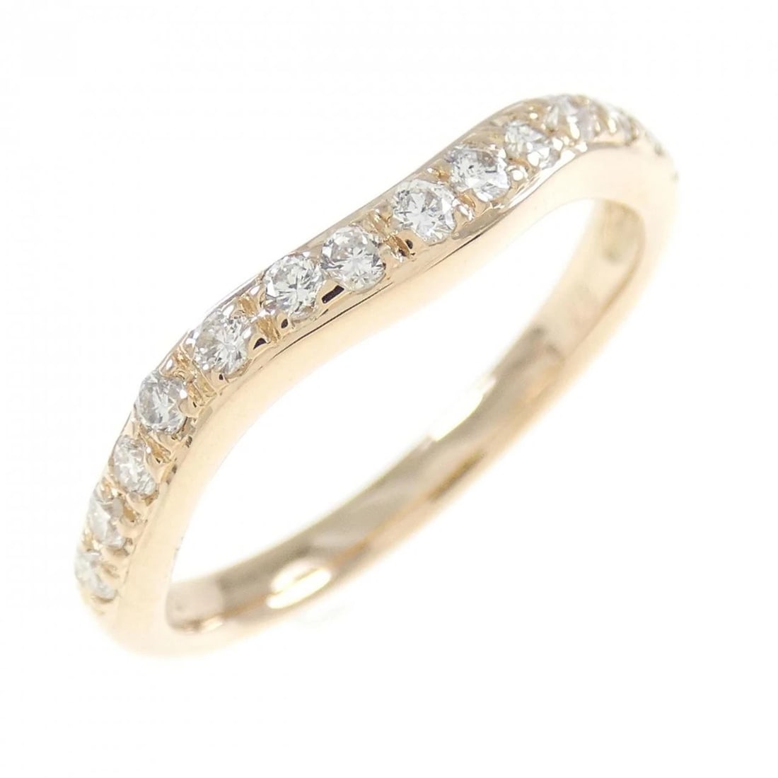 K18PG DIAMOND RING: K18PG Diamond Ring Brand: Unbranded Type/Style: Diamond Ring Material: K18 Pink Gold, Main Stone Natural Color: PG Size: US6 1/4 Accessories: None Accessories Notice: When purchasing pre-owned goods,